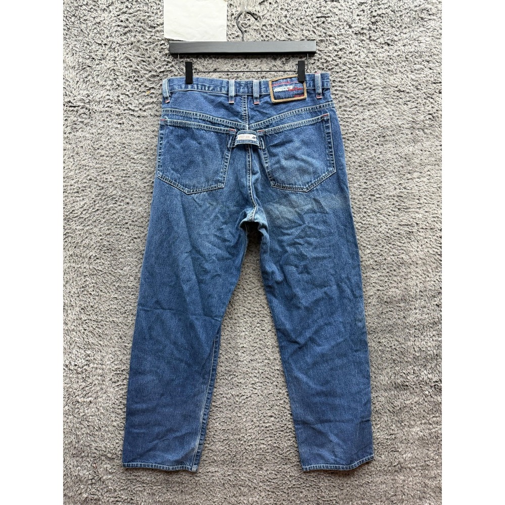 Vintage Y2k Mecca Relaxed Fit Straight Denim Jeans Blue Medium Wash Mens Size 34 - Picture 2 of 16